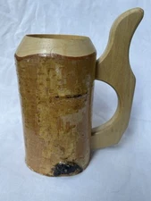 Vintage Alaska Wood Beer Stein Master's Touch Handcrafted Mug 8”Tall Rustic