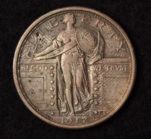 1917 25C STANDING LIBERTY SILVER QUARTER US COIN