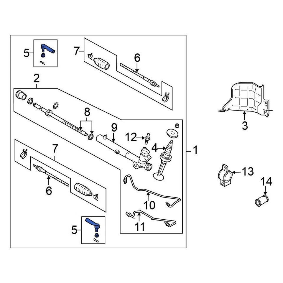 For Nissan Murano 2005-2007 Nissan D8520CB025 Outer Steering Tie Rod End Foto 2 de 2