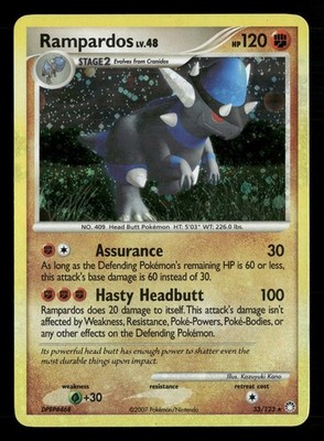 Rampardos (Cosmos Holo) 33/123 Holo *BLEED* Rare Deck Exclusives Pokemon Holo LP