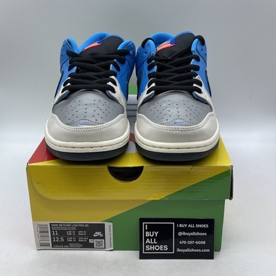 Size 11 - Instant Skateboards x Nike Dunk Pro SB QS Low Blue for