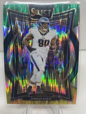 2024 Panini Select - Concourse Jordan Davis #72 Green & Yellow Shock Prizm