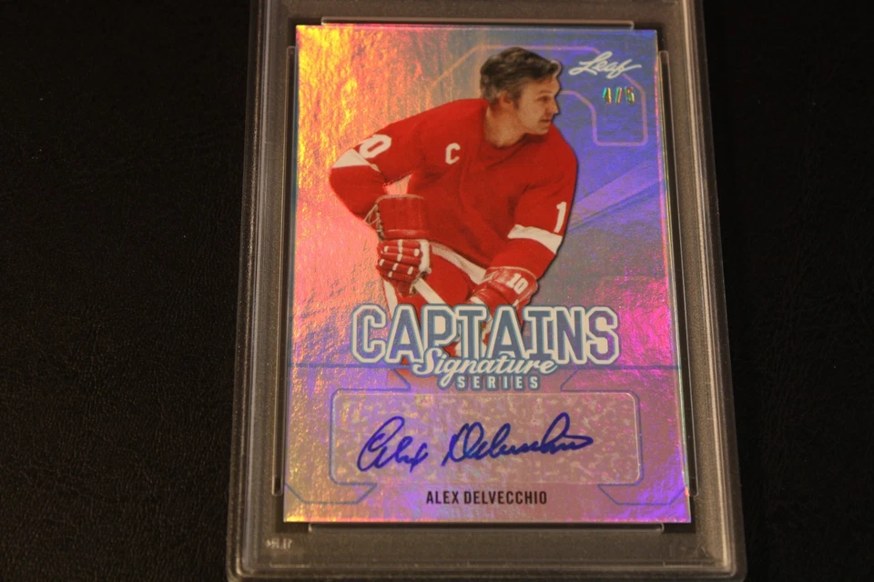 2015 Leaf Signature Series -Captians Auto - Alex Delvecchio 4/5 -PSA GEM MINT 10 - Image 2 of 4