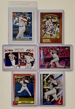 (6) Derek Jeter INSERT SP LOT Topps Chrome PINK REF Refractor GQ Glove Stories