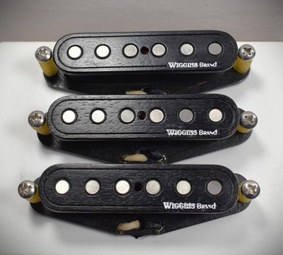 Wiggins Brand Stratocaster pickup set, Ebonized Walnut, Vintage hand wound