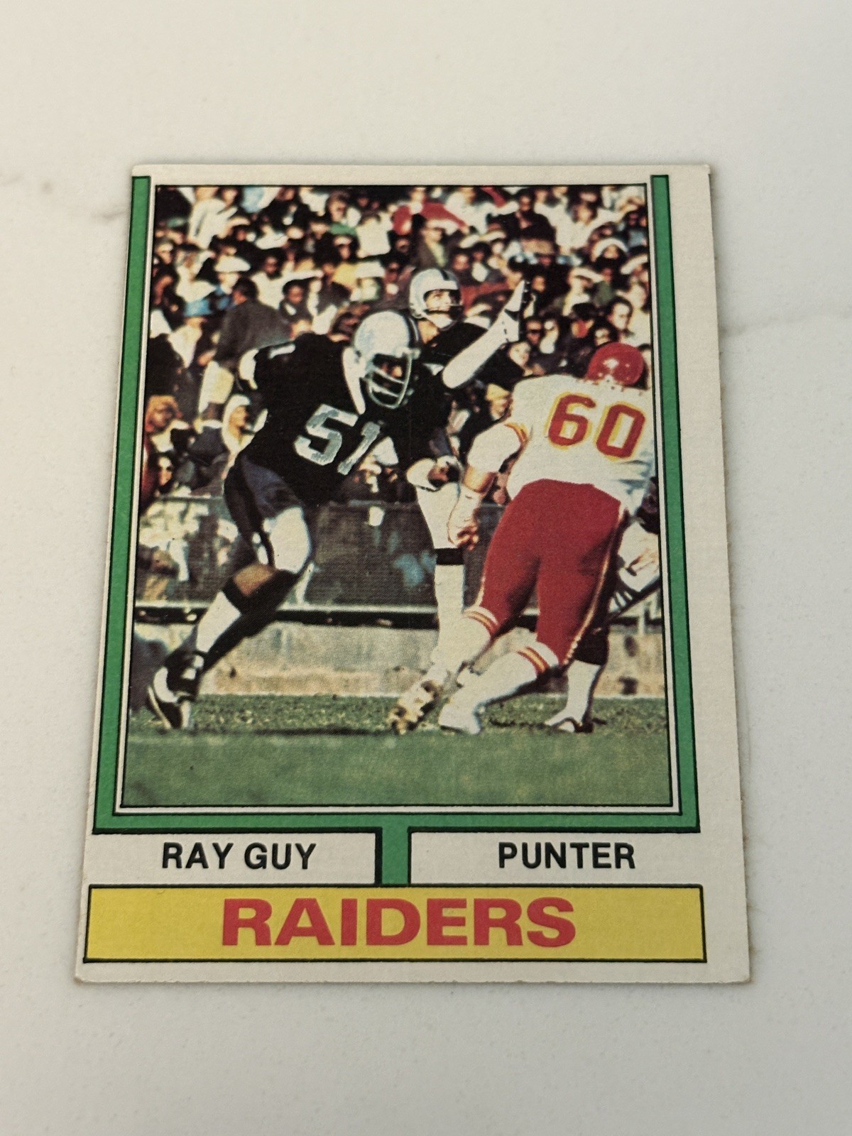 1974 Topps Football Ray Guy #219 VG-EX Oakland Raiders 