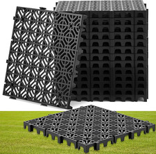 15 Heavy Duty Ground Protection Mats - 15.7" Interlocking Non-Slip Grates