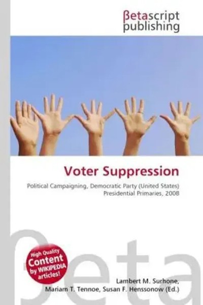 Lambert M. Surhone (U. A.) | Voter Suppression | Taschenbuch | Englisch (2026)-image