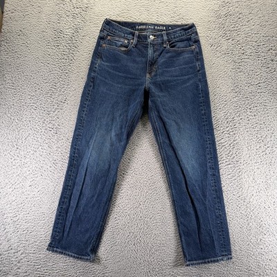 American Eagle Outfitters Jeans Womens 6 Blue Denim Ankle Straight Faded Stretch