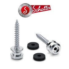 Schaller strap locks SLOCK Button Size M Satin Chrome