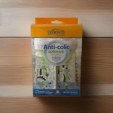 DR. Browns Natural Flow ANTI COLIC Bottle - 9 oz. 2 Pack Wide Neck - NEW