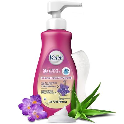 Veet Hair Removal Cream, Body Hair Remover For Women, Sensitive Skin, 13.5 FL OZ