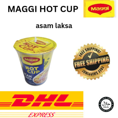 2 cup of MAGGI LAKSA HOT CUP ASAM LAKSA