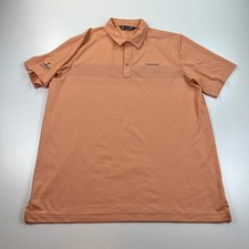 Travis Mathew Polo Shirt Mens Extra Large XL Orange Lightweight Breathable Golf