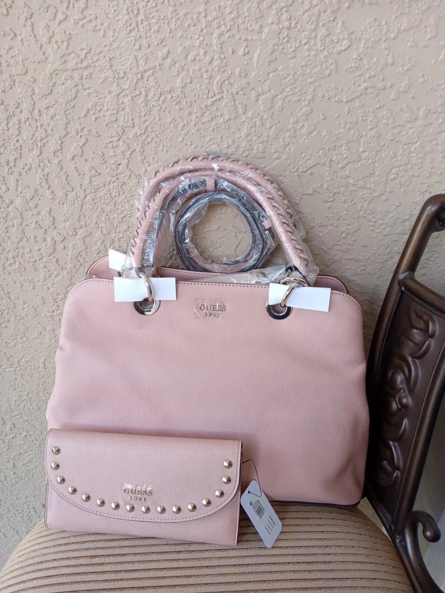 NWT Guess FYNN Handbag Wallet Set 100 Authentic Pink TUI6
