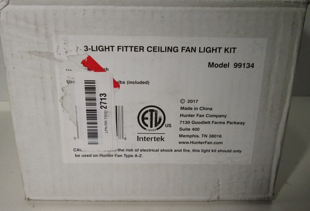 Hunter Ceiling Fan Three Light Bronze Fitter 99134 Brown For