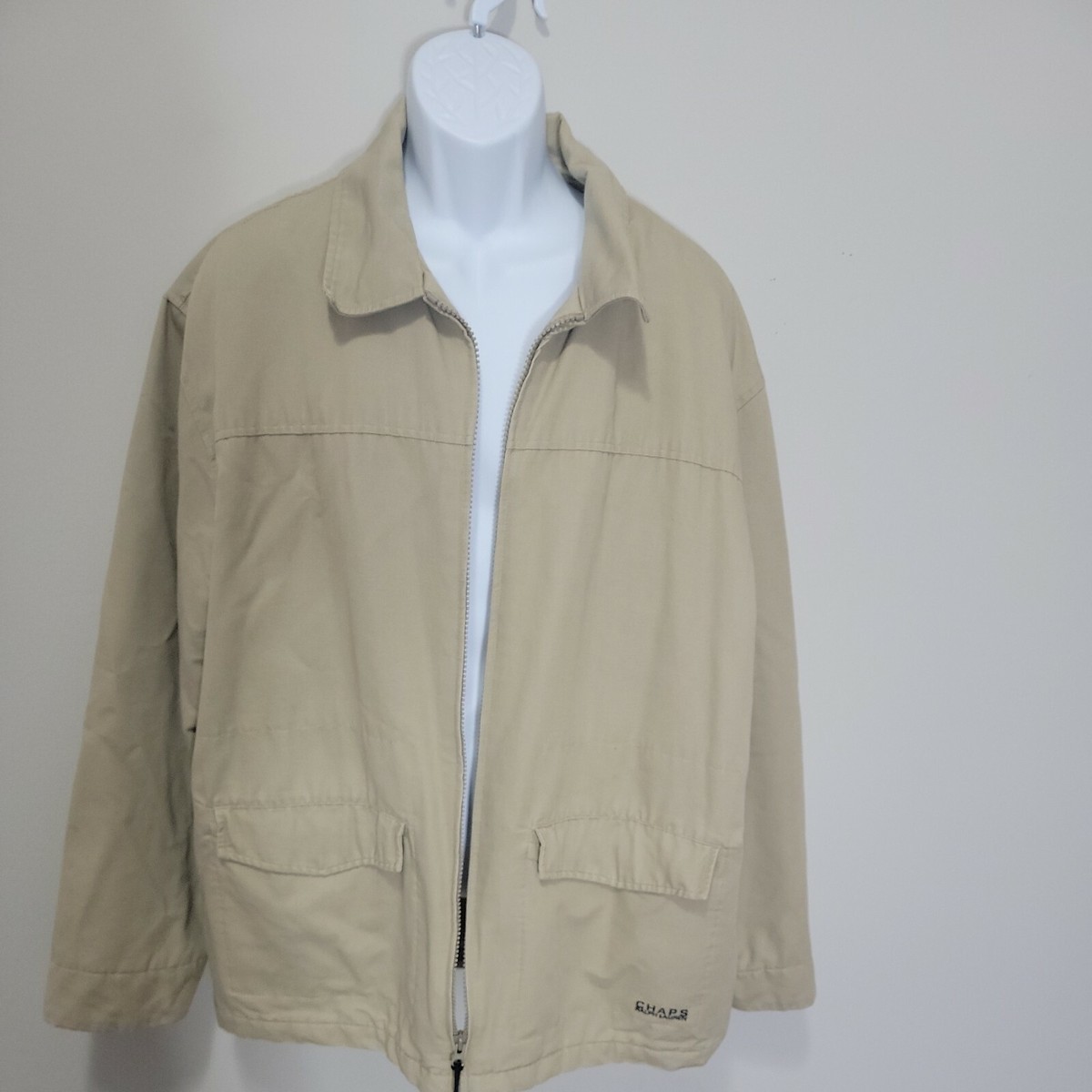 Vintage Chaps Ralph Lauren XL Quilted Barn Coat Jacket Tan | eBay