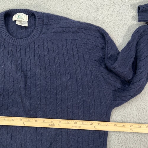VINTAGE McCulleys Sweater Mens 50 Large Blue Cashmere Crewneck Pullover - Picture 7 of 10