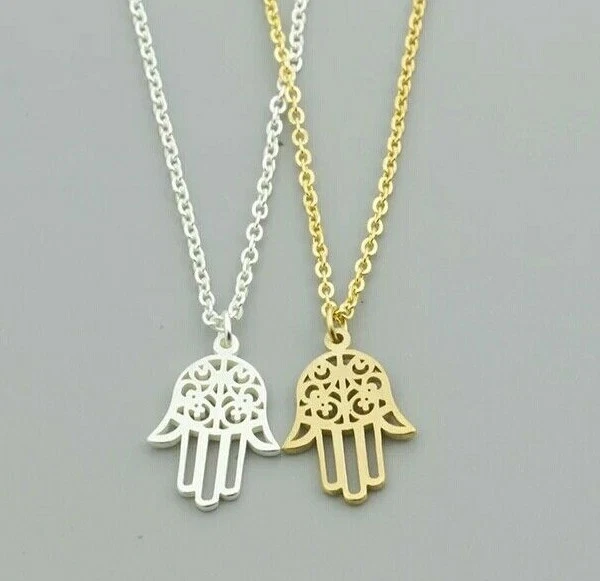 Lucky Hamsa Hand Necklace Soy Luna Arabic Fatima Jewelry Chakra Women Luck Gift