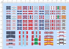 1:700 1:350 USN RN Russia Austria Hungary Japan Navy Flag Markings Water Decal