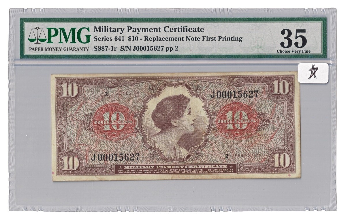 アメリカ - MPC 軍事支払い証明書 $10 ドルシリーズ 641 Series 641 .10 Cent | Corpus Christi Coin & Currency