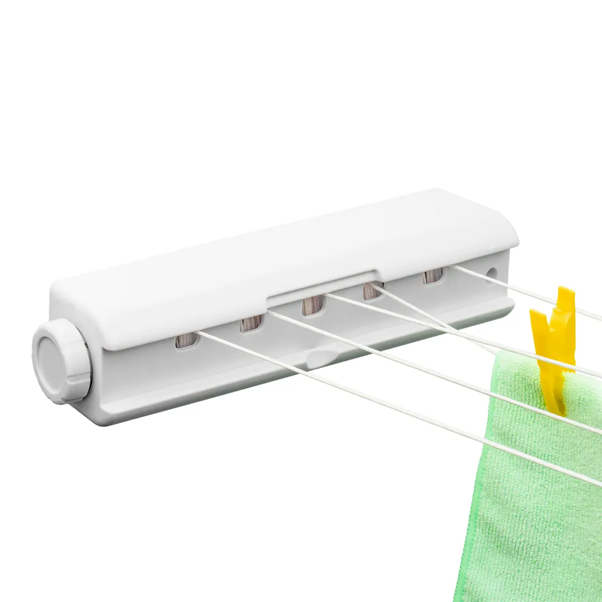 5 LINE INDOOR RETRACTABLE CLOTHES AIRER WASHING LINE LAUNDRY DRYER WALL  MOUNTED