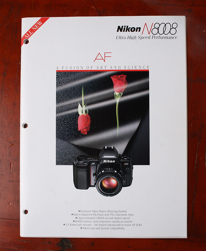 NIKON N8008 SALES BROCHURE (8804/A) 8CE40801, 36 PAGES (READ