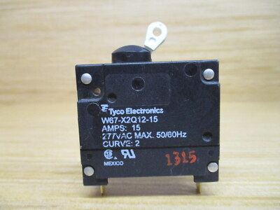 Tyco W67-X2Q12-15 15A Circuit Breaker W67X2Q1215 | eBay