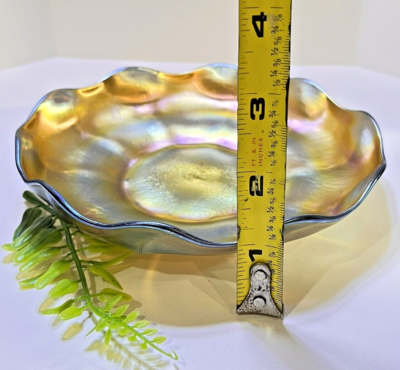 Tiffany & Co Favrile Art Glass Signed Bowl & Under plate Set