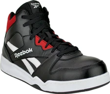 Reebok Composite Toe Classic BB4500 Styling High-Top Black/Red Size 6 to 15