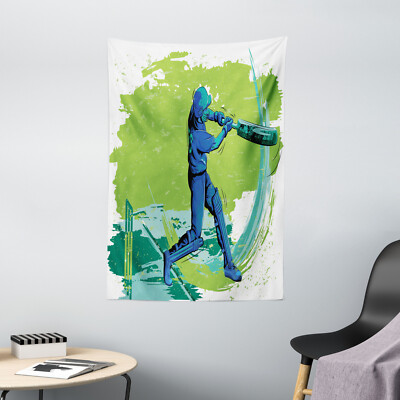 Sport Wandteppich Cricket-Spieler Pitching