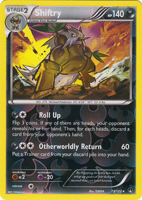 Pokemon - Shiftry - 73/122 - Rare - Reverse Holo - XY - BREAKPoint - NM
