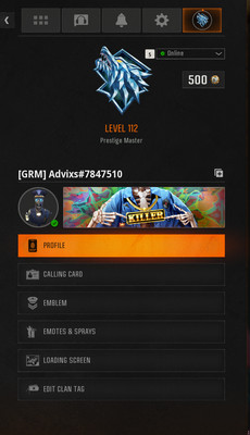 Call of Duty Black Ops 6 Master Prestige (Level 112)