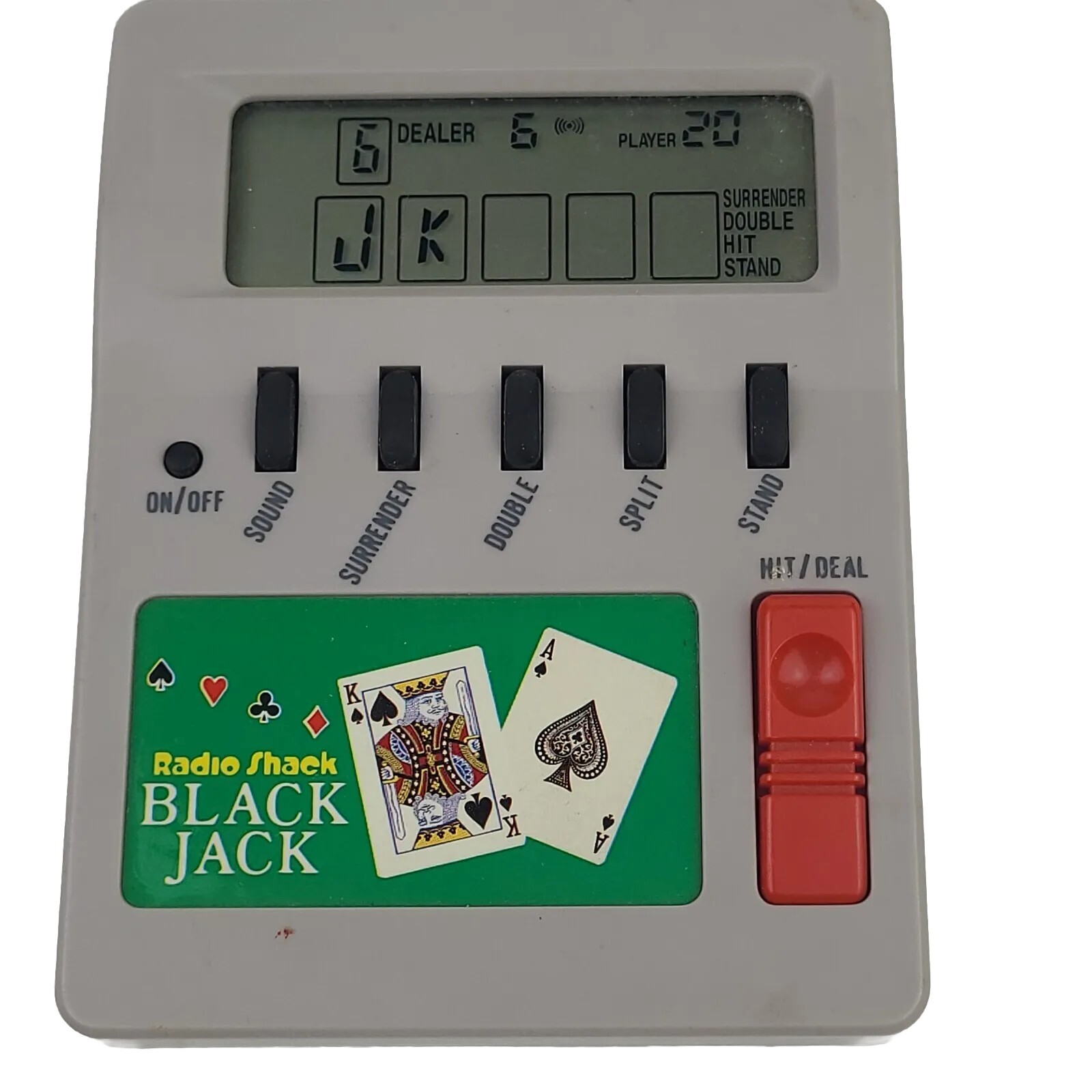 Vintage Radio Shack Blackjack Handheld Electronic Card Game 1993 Tandy *Tested*