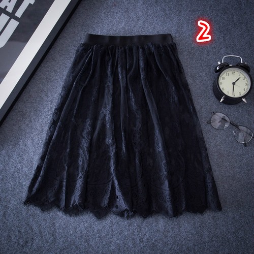 Women Lady Lace Sheer Underskirt Under Dress Petticoat Sexy Mesh Skirt Soft Cute - Bild 9 von 11