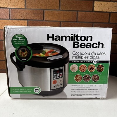 Hamilton Beach - 37523 4.5 Quart Digital Multi Cooker, Rice Cooker, Slow Cooker,