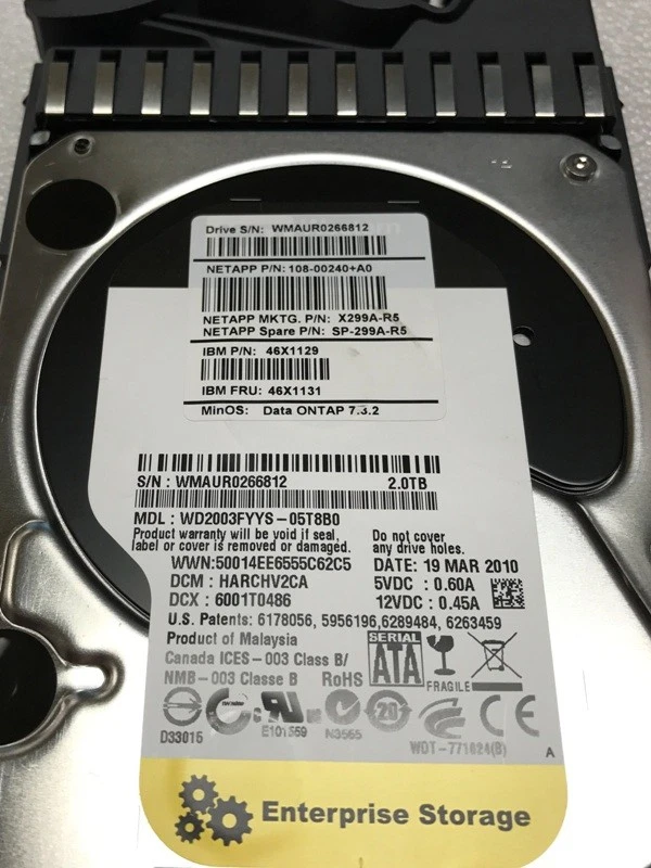 NetApp X299A-R5 2TB SATA 7.2K RPM Hard Disk Drive for FAS20x0 Filer X299A - Image 3 of 3