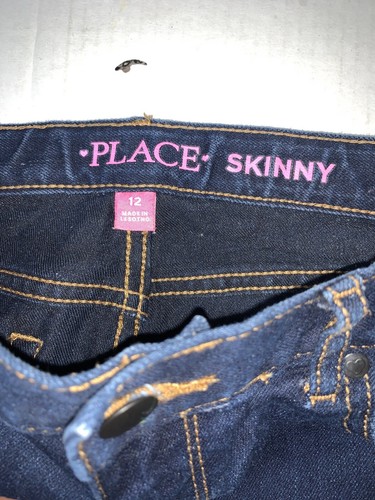 Preowned- The Childrens Place Skinny Stretch Denim Jeans Girls (Size 12) - Picture 3 of 6