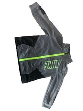 NIKE 18 MONTHS BLACK AND GRAY ZIP UP JACKET WITH LOGO Track Jacket