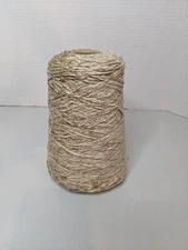 Silk City Fibers Rayon Cone Yarn Chenille Luxury 1300 YPP Cone BISQUE 12.3oz