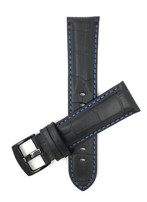 22mm Alligator Pattern Leather Watch Band for Hamilton Jazzmaster
