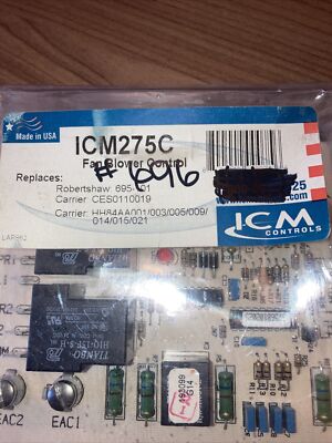 ICM275C Fan Blower Control Carrier Gas Furnace Dual On/Off Delay Timer Tan