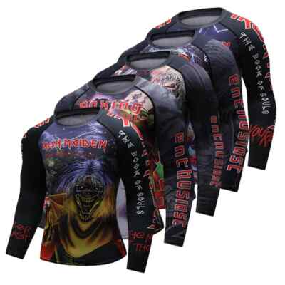 Rashguard MMA T-shirt 3D Printed Bjj Boxing Sport Tops Long Sleeve Rash Guard