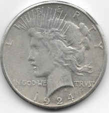 PEACE DOLLAR 1924 S