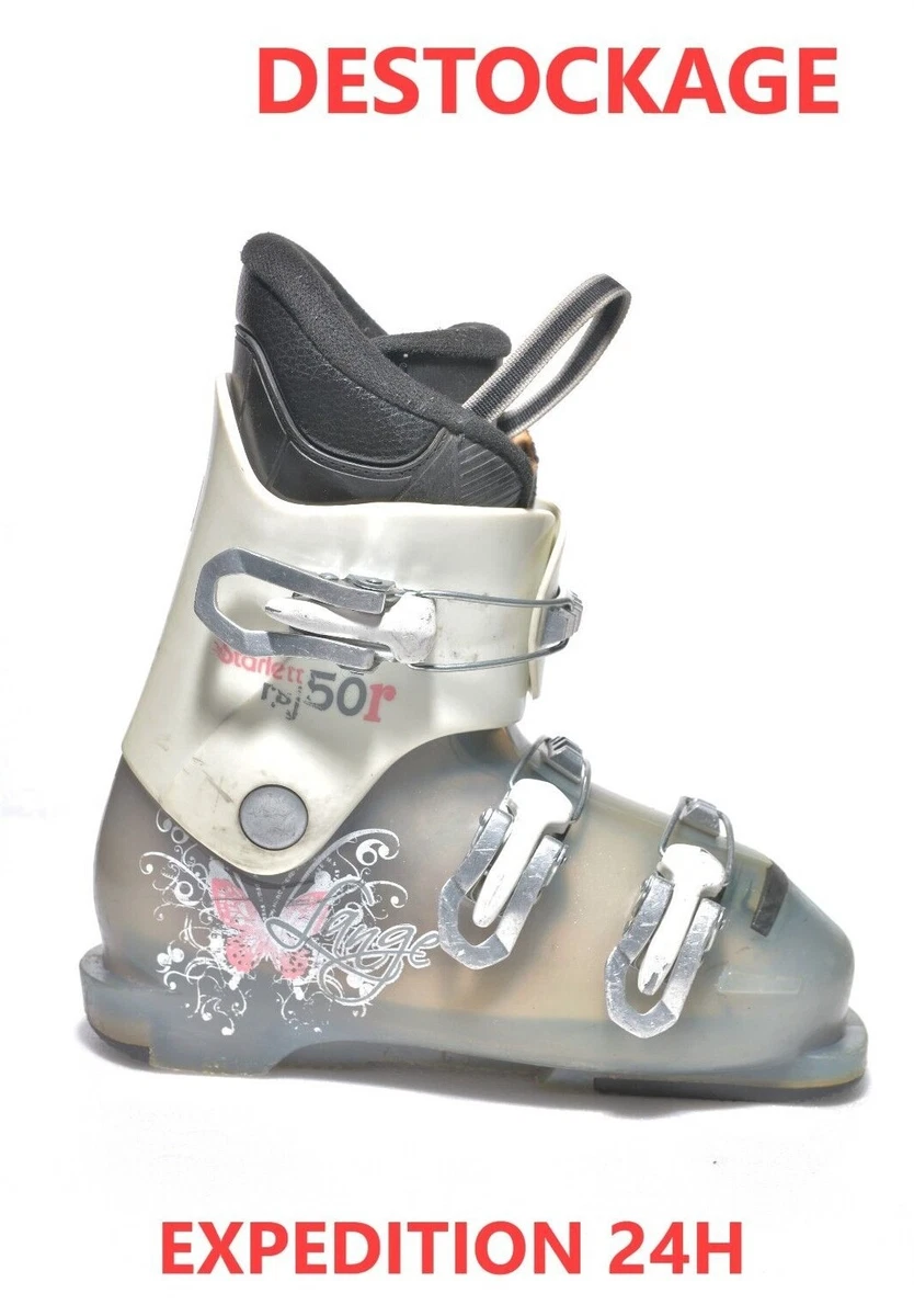 Chaussures De Ski Junior Lange Starlet RTL 50/3 Crochets - Occasion, Couleur Rose