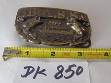 Bass Anglers Sportsman Society Belt Buckle Fresh Water Fishing Boat 1990 Fish