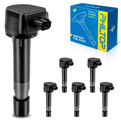PHILTOP Ignition Coil Pack, Compatible with 2008-2017 Odyssey, 2008-2012 Acco...