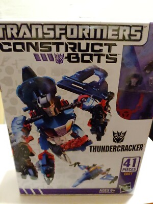 TRANSFORMERS THUNDERCRACKER construct bots Build transformer. USED. 