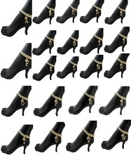 Women's Fashion Alphabet Initial Letter 10mm/10" Box Lock Cuban Anklet RAK102