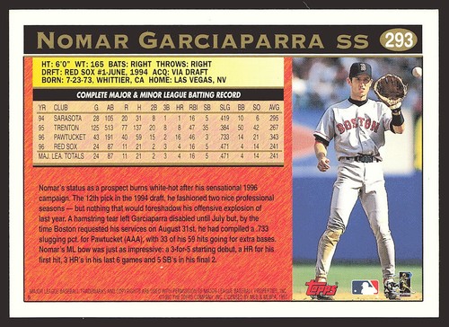 1997 Topps #293 Nomar Garciaparra - Bild 2 von 2